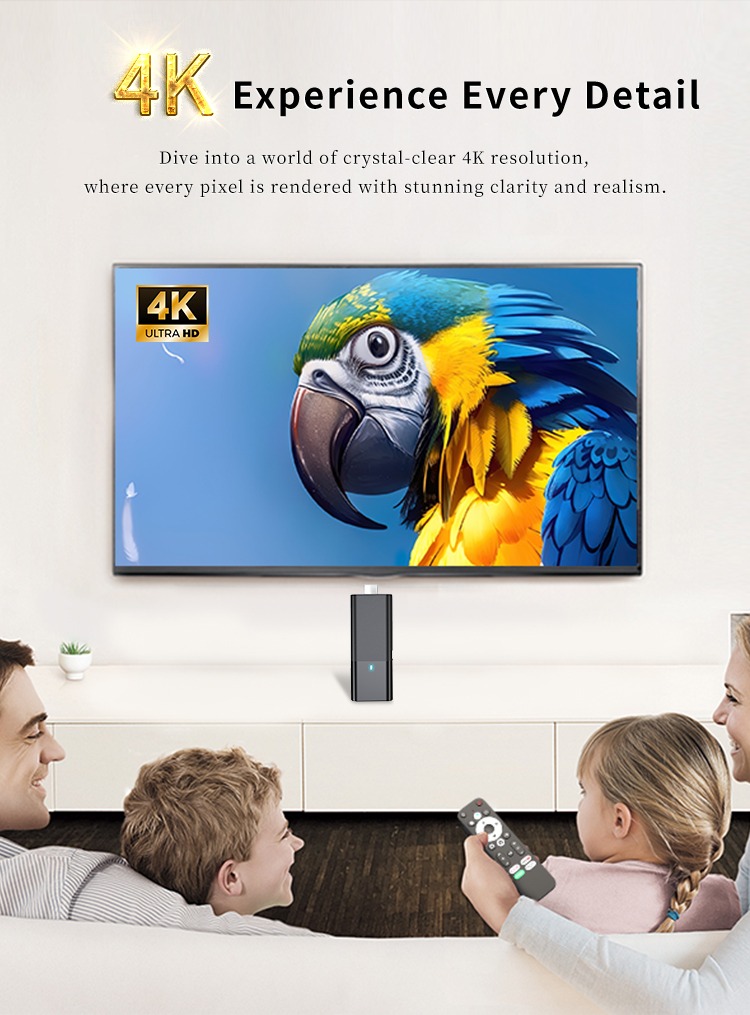 Android 4K телевізійна приставка VenBOX S02 TV Stick, 2GB+16GB, BT5.0, 2,4G / 5G Dual WiFi, Allwinner H313