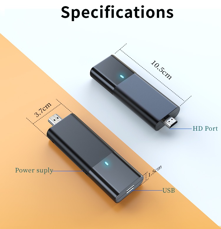 Android 4K телевізійна приставка VenBOX S02 TV Stick, 2GB+16GB, BT5.0, 2,4G / 5G Dual WiFi, Allwinner H313