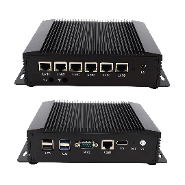 Промисловий безвентиляторний міні-ПК VenBOX G9 6x LAN, подвійний COM, модуль 3G/4G, SIM-карта для брандмауера Pfsense, маршрутизатор Wi-Fi
