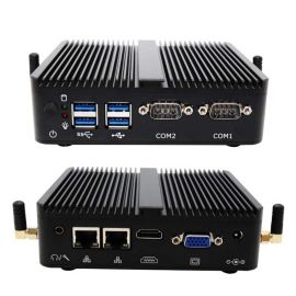 Промисловий безвентиляторний міні-ПК з Intel Celeron J4125 2*COM 2*LAN Pfsense