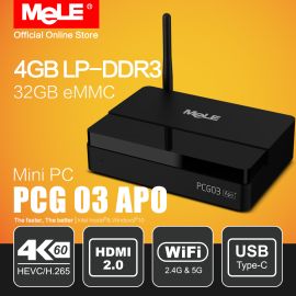 Міні ПК MeLE PCG03 Apo Windows 10 4/32GB Intel Apollo Lake Celeron N3450 4K HDMI VGA USB 3.0 SSD LAN WiFi | PCG03APO | MeLE | VenSYS.ua