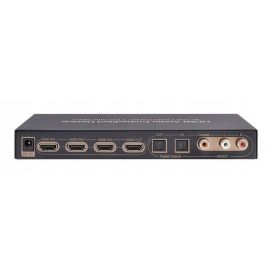Перемикач HDMI 3x1 4K ARC з екстрактором аналогового/цифрового аудіо SPDIF/RCA | HDCN0036M1 | ASK | VenSYS.ua