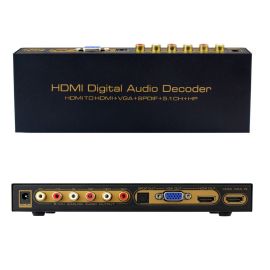 HDMI цифровий декодер/конвертер аудіо HDMI до HDMI + VGA + SPDIF + аналогове 5.1 | HDCN0012M1 | ASK | VenSYS.ua