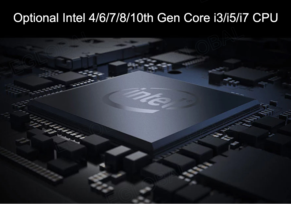 Optional Intel 4/6/7/8/10th Gen Core I3/I5/I7 CPU