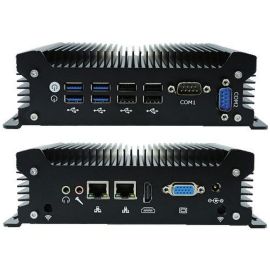 Fanless Industrial Mini Computer G12 Intel i7 DDR4, SSD, M.2, RS232, 2xRJ45, VGA, HDMI, WiFi, BT