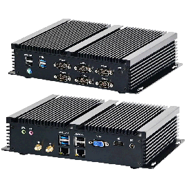 Fanless Industrial Mini PC / HTPC Intel Core i7-8550U, 2 x Intel Gigabit LAN, 6xCOM, WiFi, HDMI