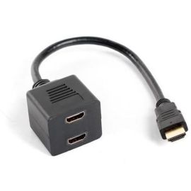 HDMI splitter 1x2 Lanberg with cable 20cm black | AD-0019-BK | PlayVision | VenSYS.ua
