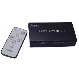 HDMI Switcher 5x1 Metal house, gift box , IR&Power | HDSW0501M | ASK | VenSYS.ua