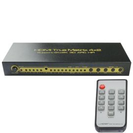 Matrix switcher 4x2 HDMI v1.4 with audio and SPDIF | HDMX0402M2 | ASK | VenSYS.ua